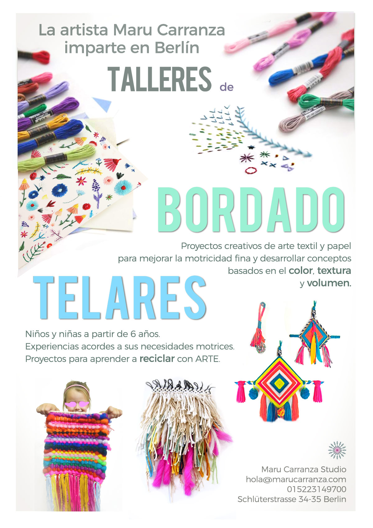 Talleres para Peques. Bordado, Textil, Papel y Telares en Madrid