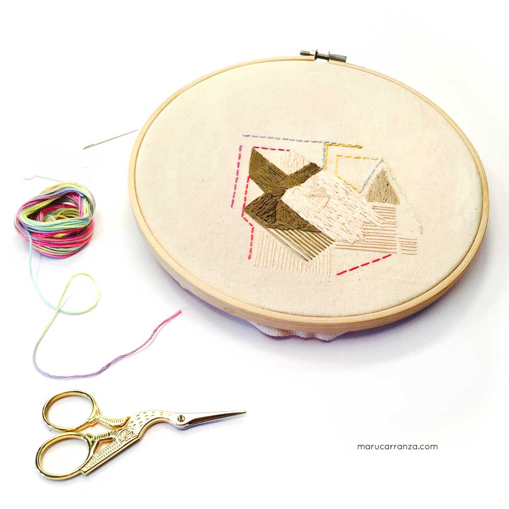 stitches on cotton painter canvas